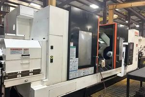 Used MAZAK SLANT TURN 550M 80 INCH CNC Lathe #13723